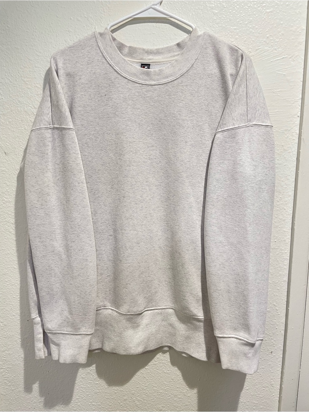 Kirkland Signature Men's Crewneck Sweatshirt Light Gray Heather Pullover Size L
